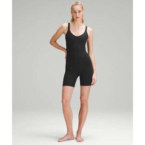 Lululemon Align Bodysuit 6" Black Size 2 Buttery Soft Sleeveless Nulu Fabric